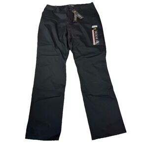Lee‎ Women's Wrinkle Free Relaxed Fit Straight Leg Pant Black Size 14 Mid Rise